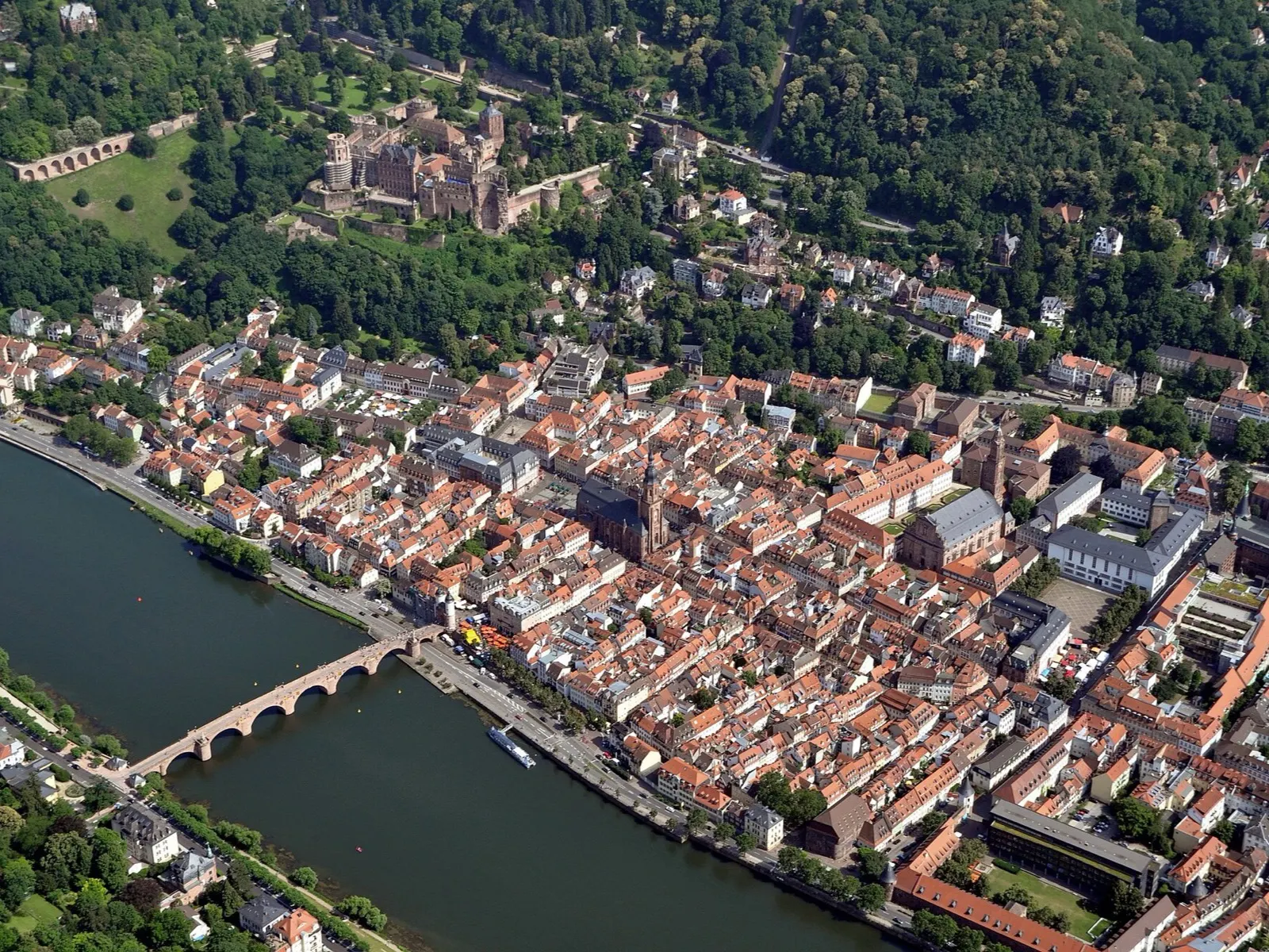 Heidelberger Altstadt vom Philosophenweg