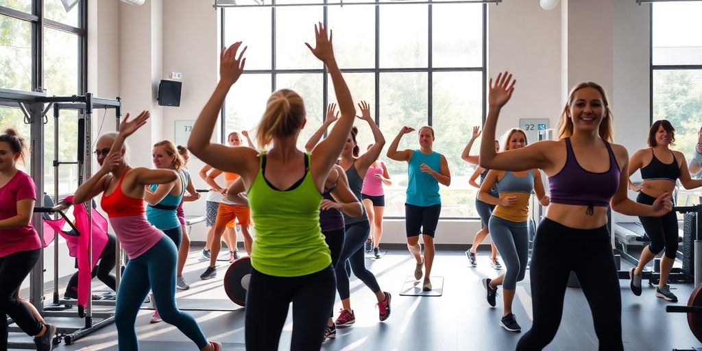 Fitnessstudio mit Menschen beim Training in Heidelberg