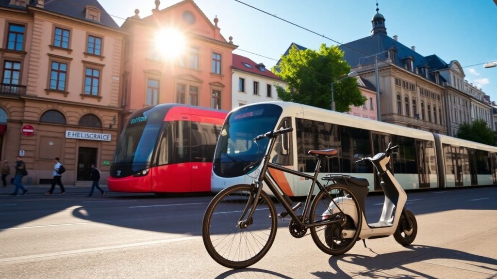 Heidelberg mit Fahrrad, ÖPNV und E-Mobilität